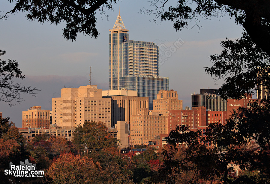Raleigh's PNC Plaza in the fall 