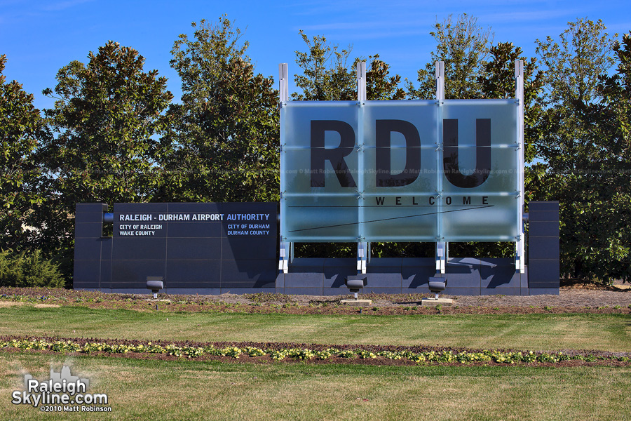 RDU Airport sign