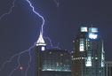 Lightning Strikes around Downtown Raleigh