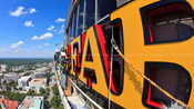 Wells Fargo Sign Installation – View from the top